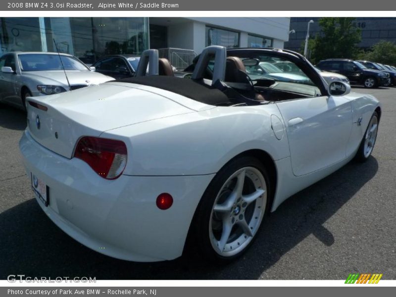 Alpine White / Saddle Brown 2008 BMW Z4 3.0si Roadster