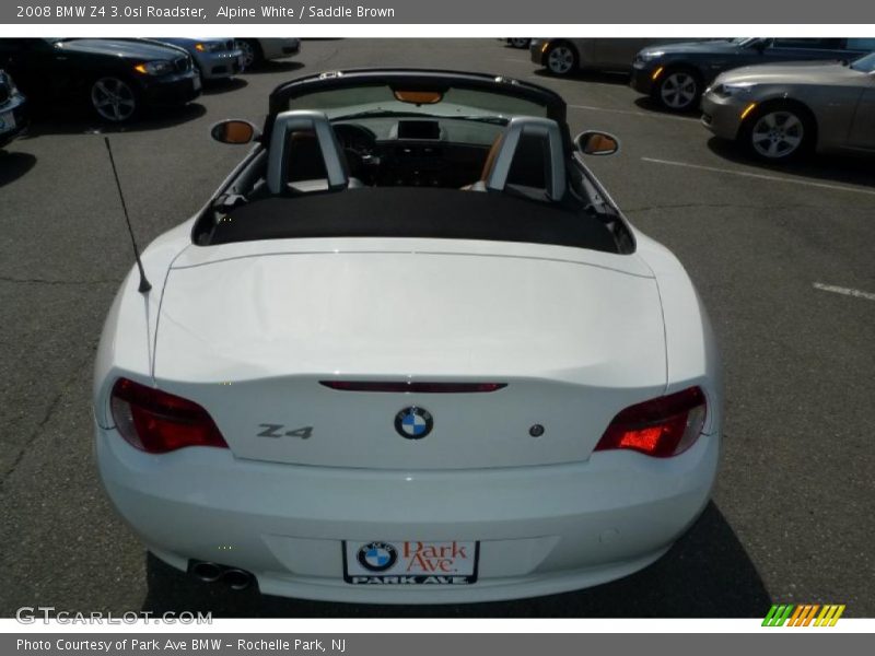Alpine White / Saddle Brown 2008 BMW Z4 3.0si Roadster