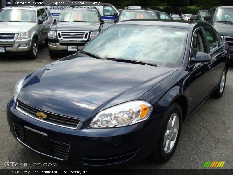Imperial Blue Metallic / Gray 2008 Chevrolet Impala LT