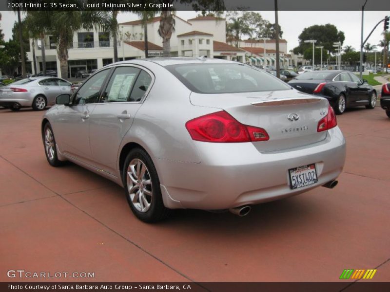 Liquid Platinum Silver / Graphite 2008 Infiniti G 35 Sedan