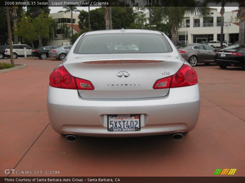 Liquid Platinum Silver / Graphite 2008 Infiniti G 35 Sedan