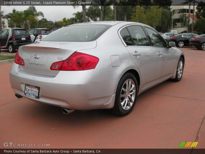Liquid Platinum Silver / Graphite 2008 Infiniti G 35 Sedan