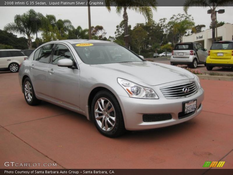 Liquid Platinum Silver / Graphite 2008 Infiniti G 35 Sedan