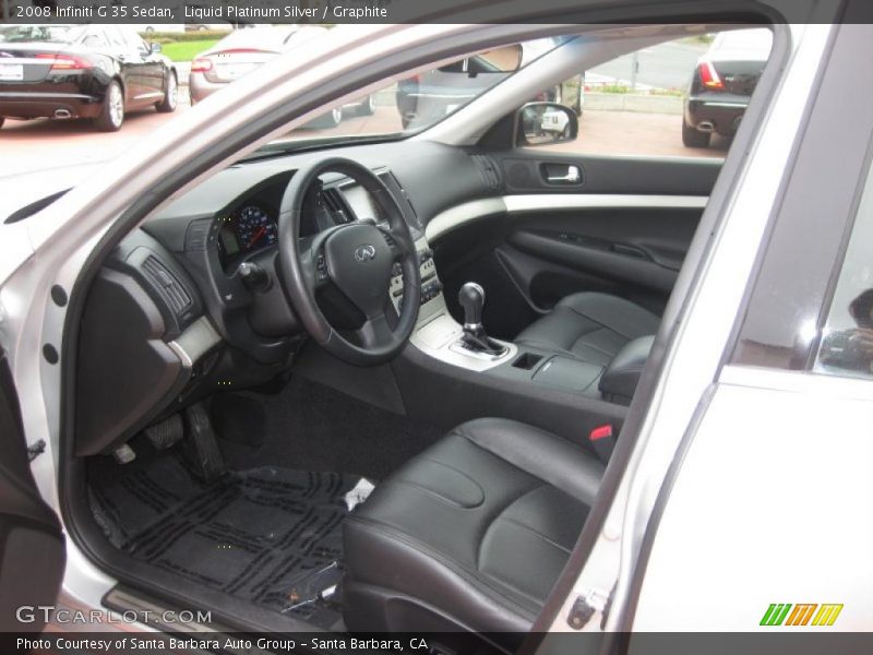 Liquid Platinum Silver / Graphite 2008 Infiniti G 35 Sedan
