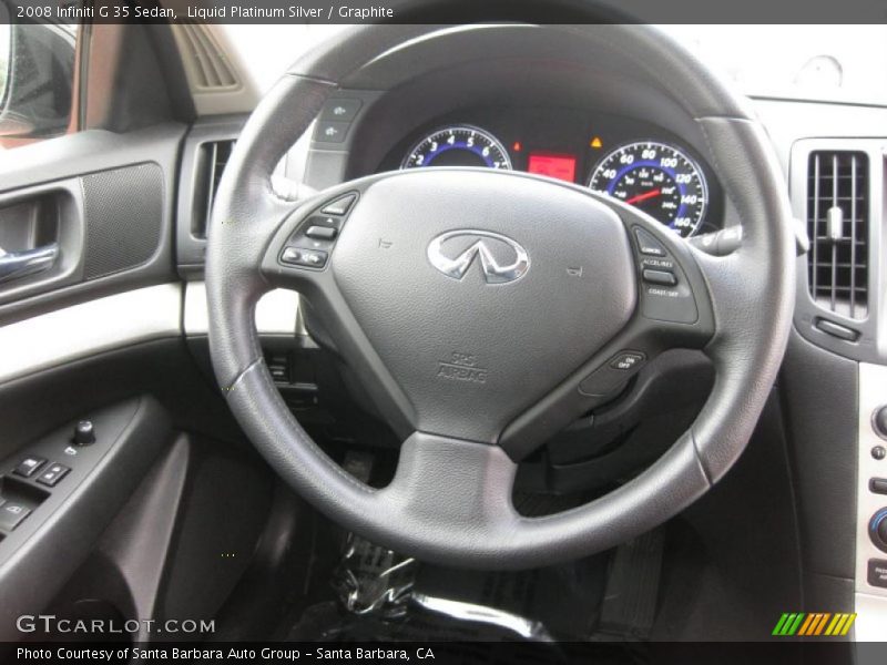 Liquid Platinum Silver / Graphite 2008 Infiniti G 35 Sedan