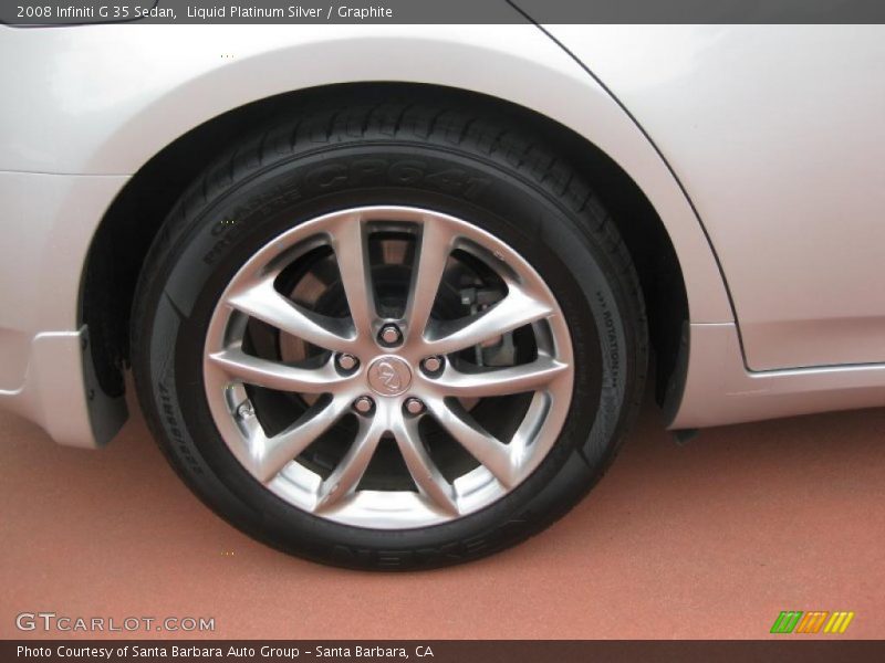 Liquid Platinum Silver / Graphite 2008 Infiniti G 35 Sedan