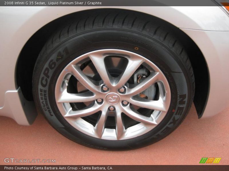 Liquid Platinum Silver / Graphite 2008 Infiniti G 35 Sedan
