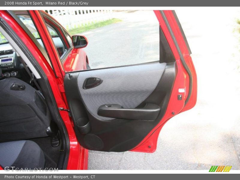 Milano Red / Black/Grey 2008 Honda Fit Sport