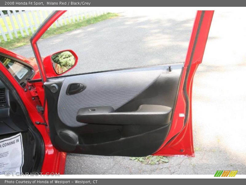 Milano Red / Black/Grey 2008 Honda Fit Sport