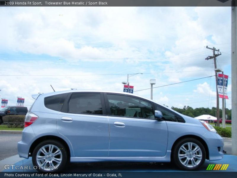 Tidewater Blue Metallic / Sport Black 2009 Honda Fit Sport