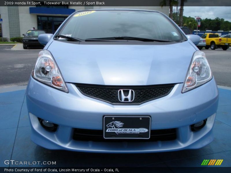 Tidewater Blue Metallic / Sport Black 2009 Honda Fit Sport