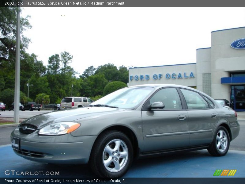 Spruce Green Metallic / Medium Parchment 2003 Ford Taurus SES