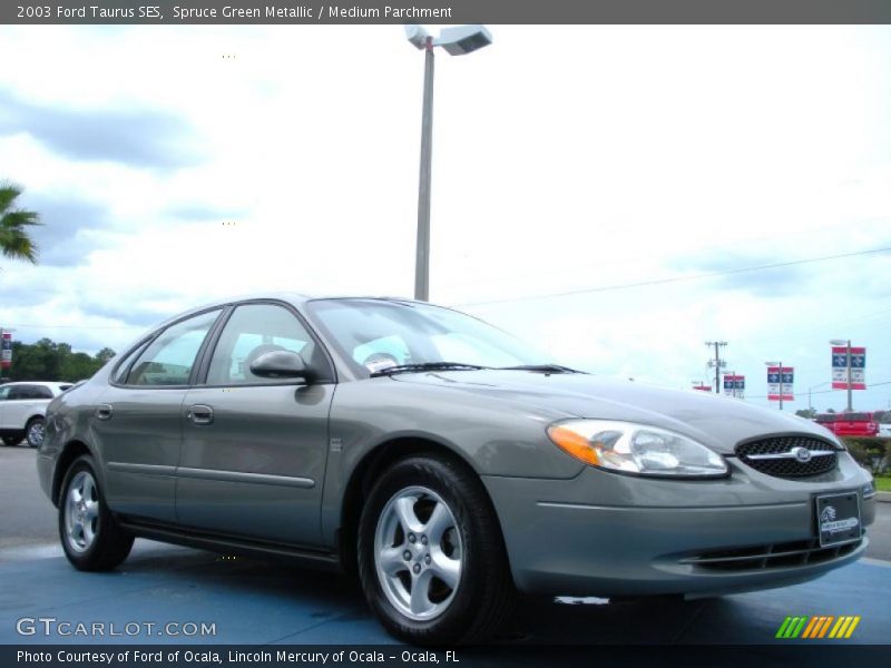 Spruce Green Metallic / Medium Parchment 2003 Ford Taurus SES