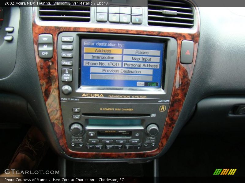 Starlight Silver Metallic / Ebony 2002 Acura MDX Touring