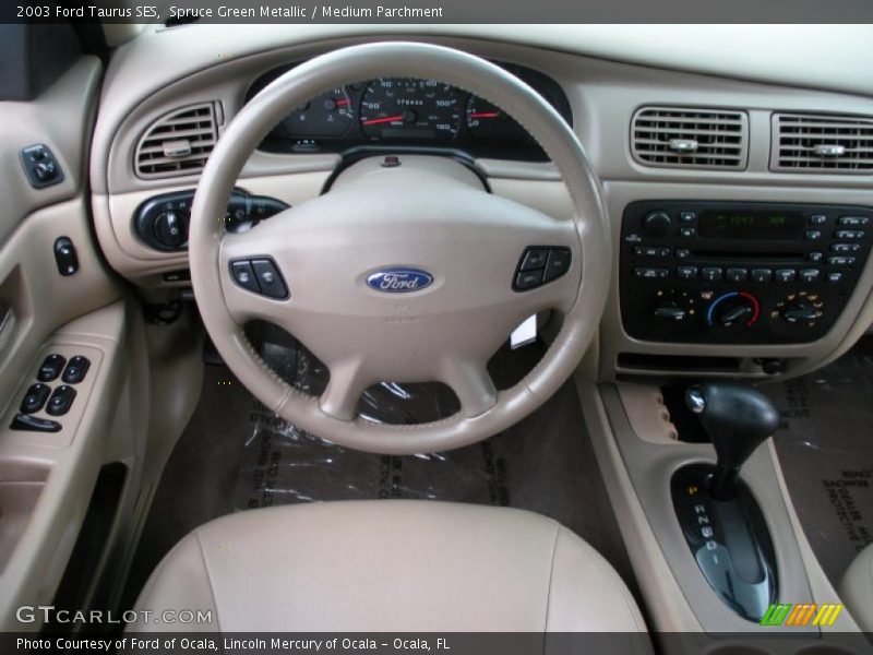 Spruce Green Metallic / Medium Parchment 2003 Ford Taurus SES