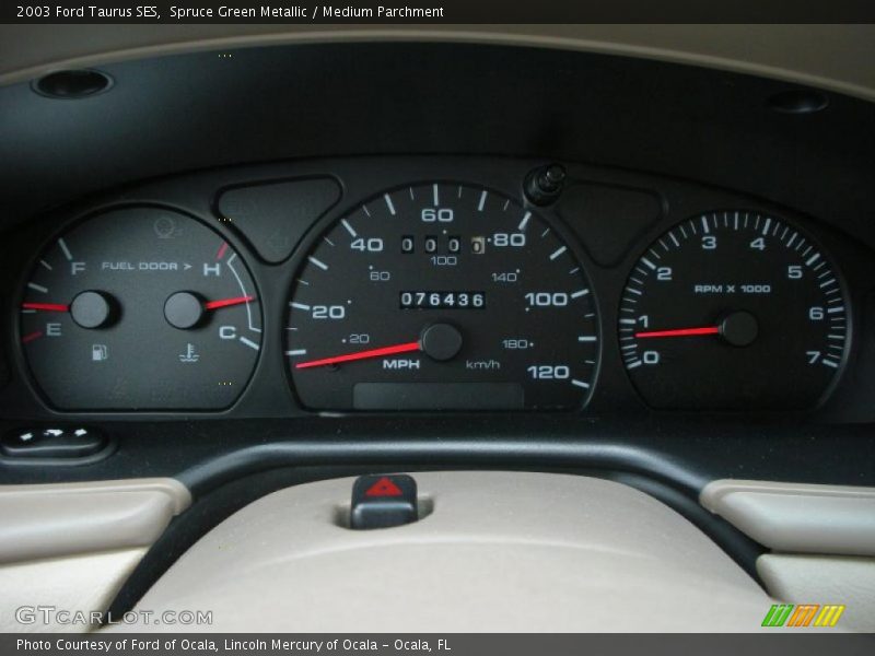 Spruce Green Metallic / Medium Parchment 2003 Ford Taurus SES