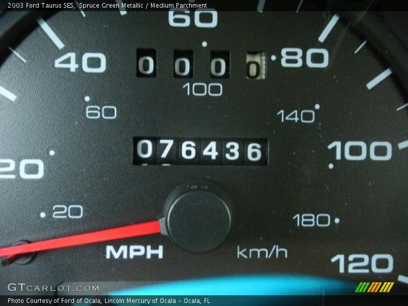 Spruce Green Metallic / Medium Parchment 2003 Ford Taurus SES