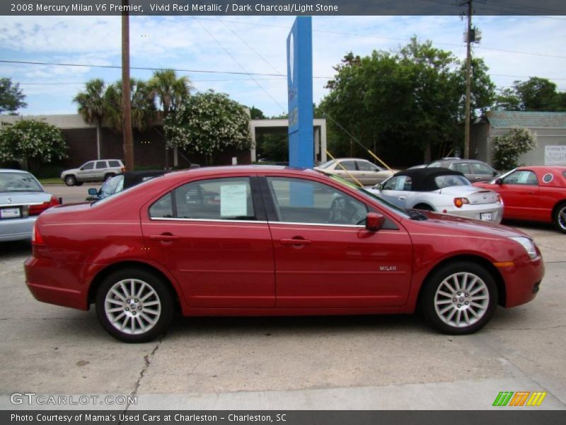 Vivid Red Metallic / Dark Charcoal/Light Stone 2008 Mercury Milan V6 Premier