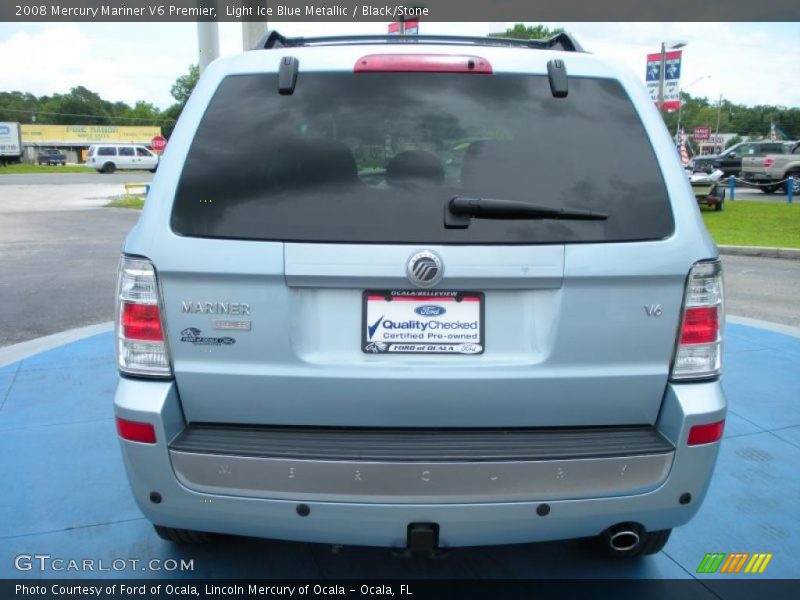 Light Ice Blue Metallic / Black/Stone 2008 Mercury Mariner V6 Premier