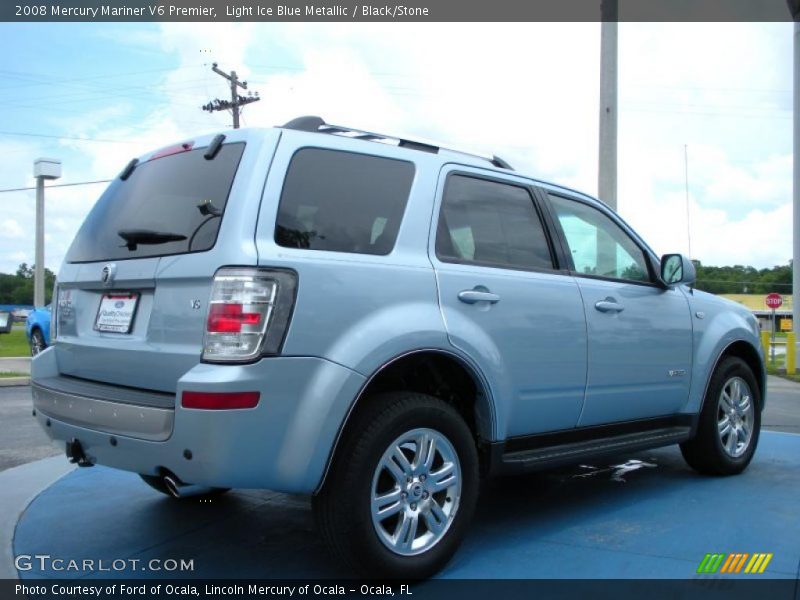 Light Ice Blue Metallic / Black/Stone 2008 Mercury Mariner V6 Premier