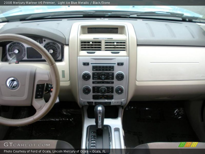 Light Ice Blue Metallic / Black/Stone 2008 Mercury Mariner V6 Premier