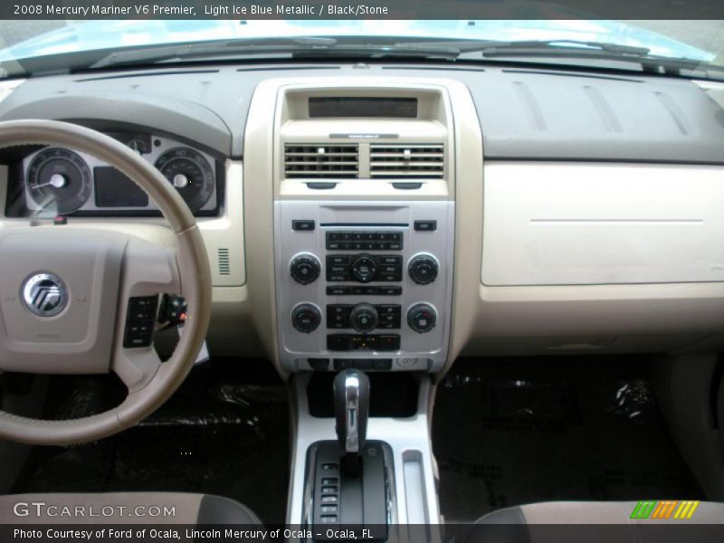 Light Ice Blue Metallic / Black/Stone 2008 Mercury Mariner V6 Premier