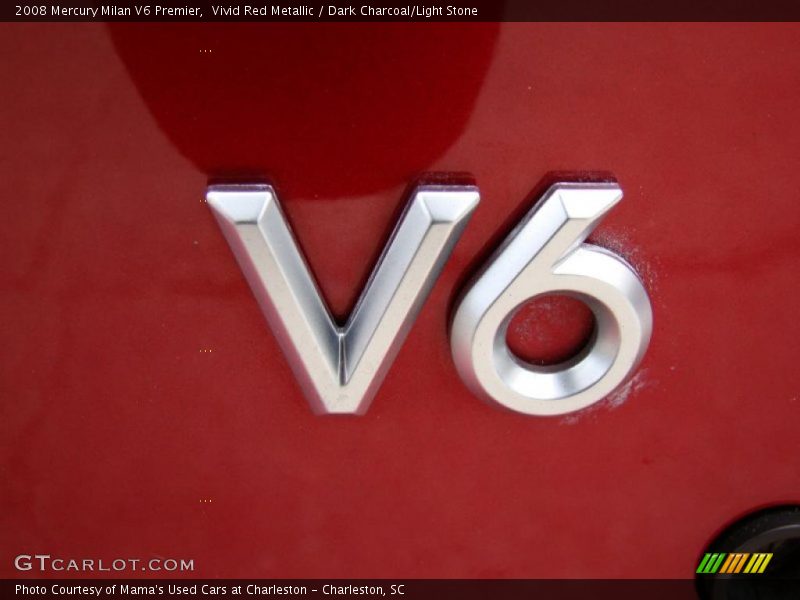 Vivid Red Metallic / Dark Charcoal/Light Stone 2008 Mercury Milan V6 Premier