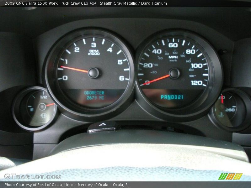 Stealth Gray Metallic / Dark Titanium 2009 GMC Sierra 1500 Work Truck Crew Cab 4x4