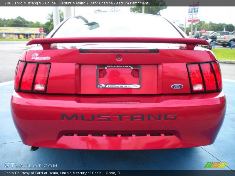Redfire Metallic / Dark Charcoal/Medium Parchment 2003 Ford Mustang V6 Coupe