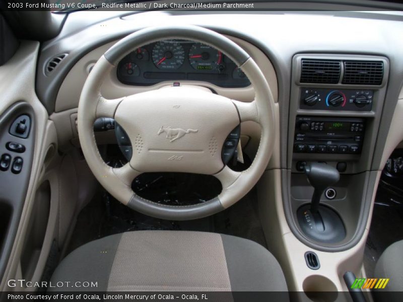 Redfire Metallic / Dark Charcoal/Medium Parchment 2003 Ford Mustang V6 Coupe