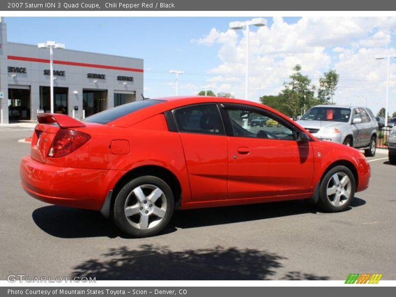 Chili Pepper Red / Black 2007 Saturn ION 3 Quad Coupe