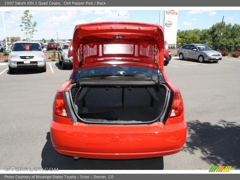 Chili Pepper Red / Black 2007 Saturn ION 3 Quad Coupe