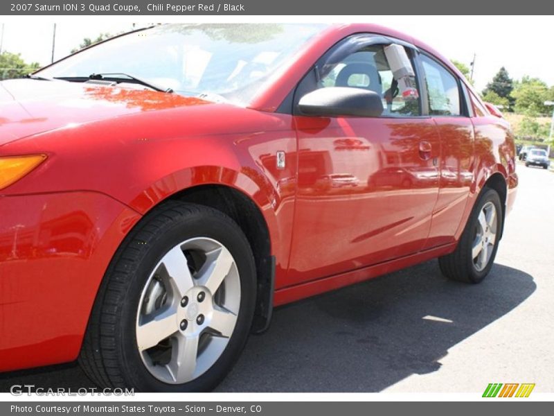Chili Pepper Red / Black 2007 Saturn ION 3 Quad Coupe