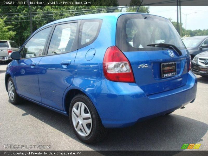 Vivid Blue Pearl / Black/Grey 2008 Honda Fit Hatchback