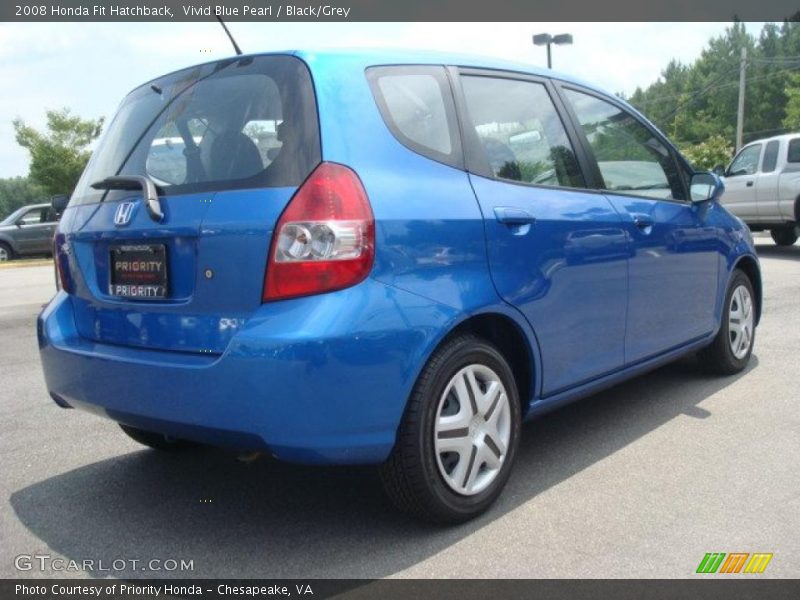 Vivid Blue Pearl / Black/Grey 2008 Honda Fit Hatchback