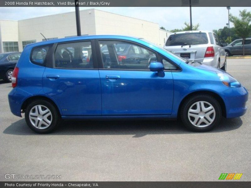 Vivid Blue Pearl / Black/Grey 2008 Honda Fit Hatchback