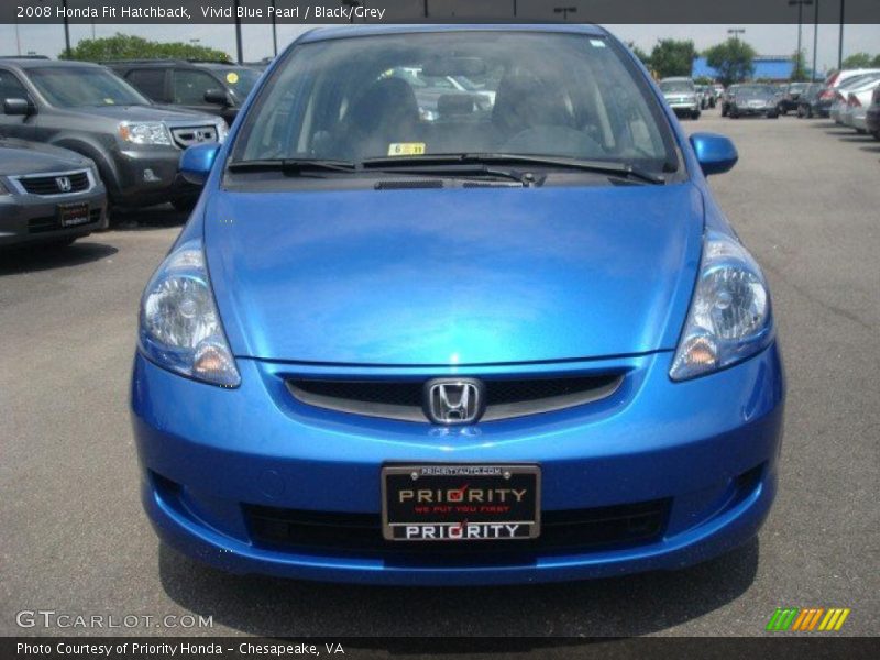 Vivid Blue Pearl / Black/Grey 2008 Honda Fit Hatchback