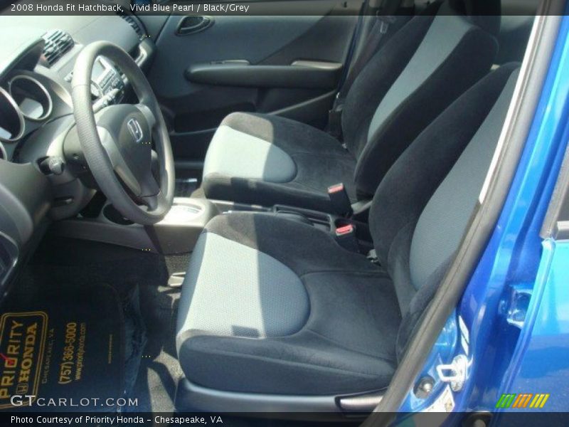 Vivid Blue Pearl / Black/Grey 2008 Honda Fit Hatchback