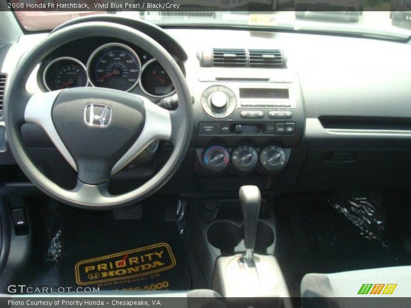 Vivid Blue Pearl / Black/Grey 2008 Honda Fit Hatchback