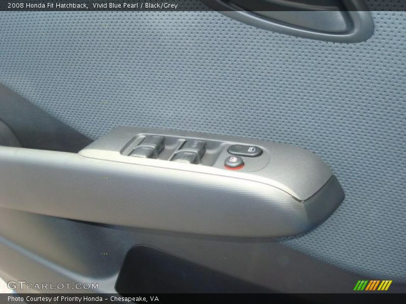 Vivid Blue Pearl / Black/Grey 2008 Honda Fit Hatchback