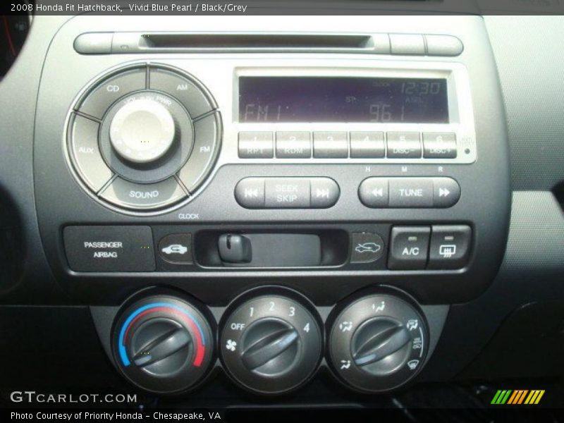 Vivid Blue Pearl / Black/Grey 2008 Honda Fit Hatchback