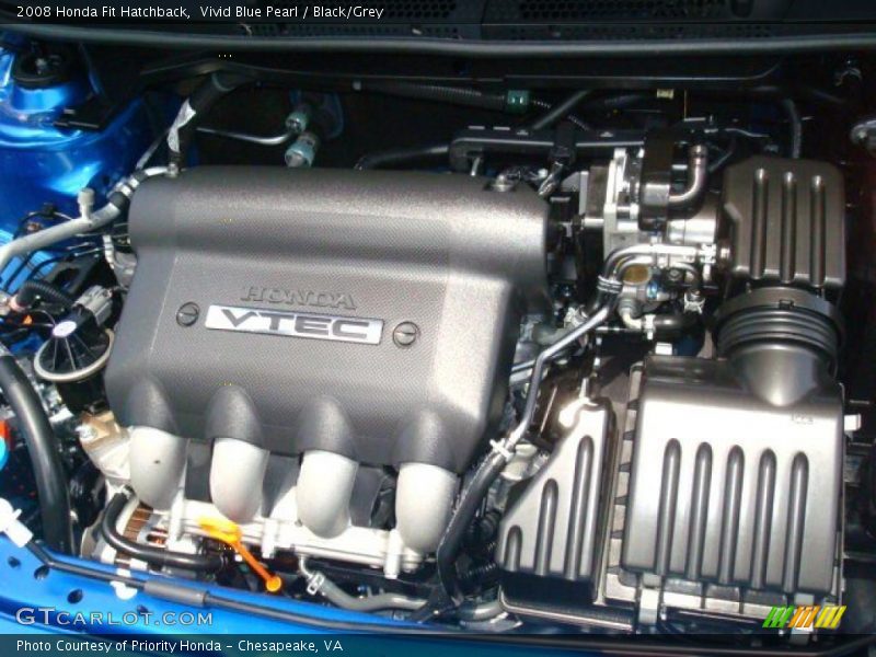 Vivid Blue Pearl / Black/Grey 2008 Honda Fit Hatchback
