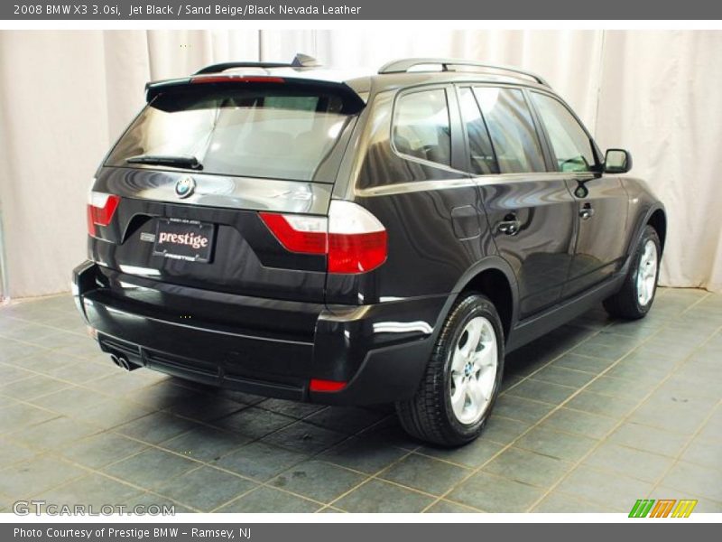 Jet Black / Sand Beige/Black Nevada Leather 2008 BMW X3 3.0si