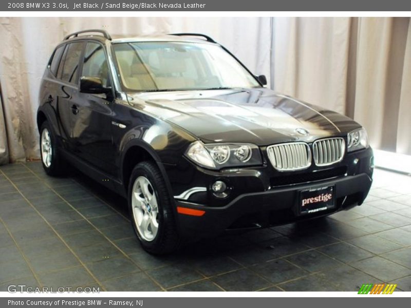 Jet Black / Sand Beige/Black Nevada Leather 2008 BMW X3 3.0si
