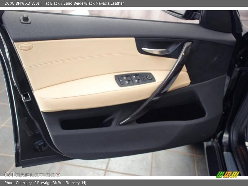 Jet Black / Sand Beige/Black Nevada Leather 2008 BMW X3 3.0si