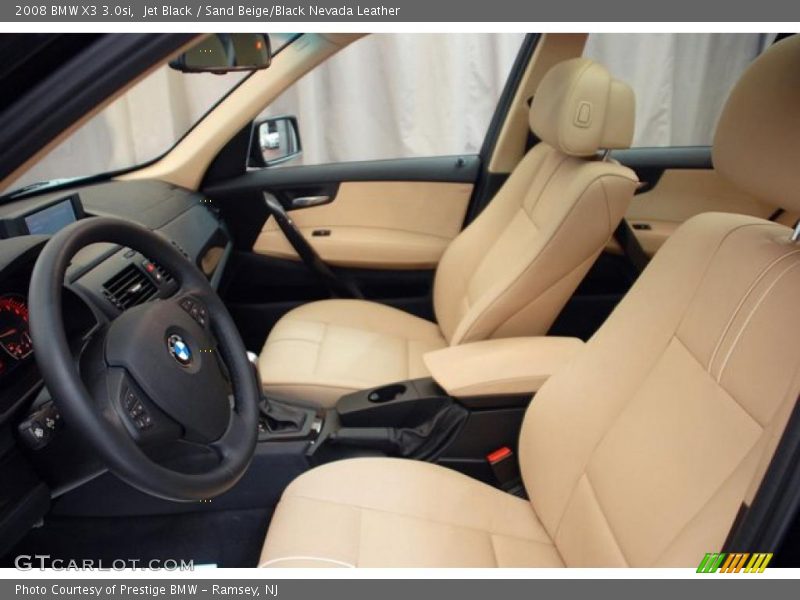 Jet Black / Sand Beige/Black Nevada Leather 2008 BMW X3 3.0si