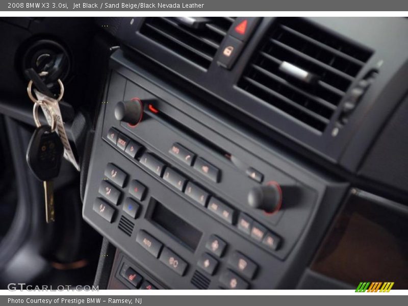 Jet Black / Sand Beige/Black Nevada Leather 2008 BMW X3 3.0si
