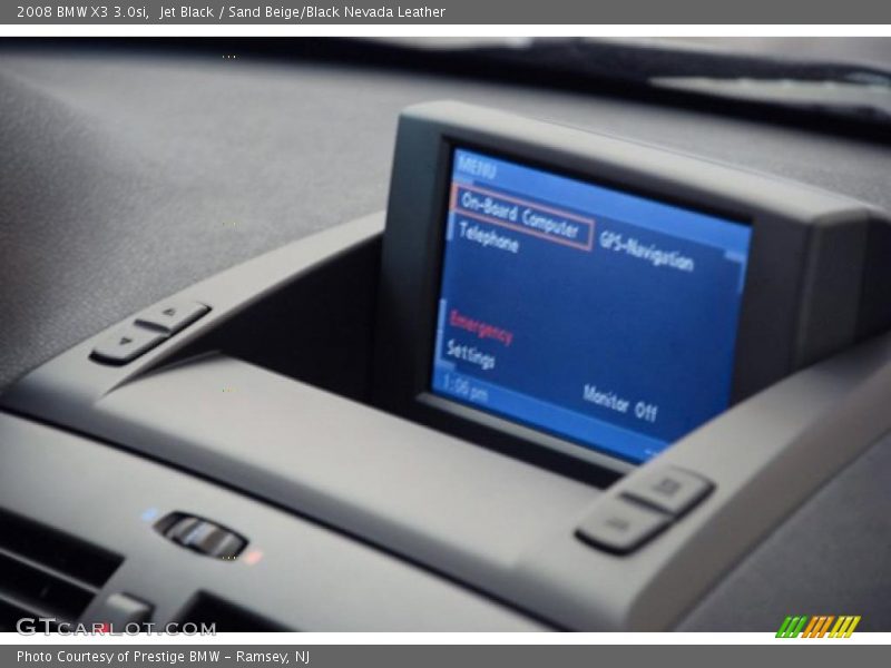 Jet Black / Sand Beige/Black Nevada Leather 2008 BMW X3 3.0si