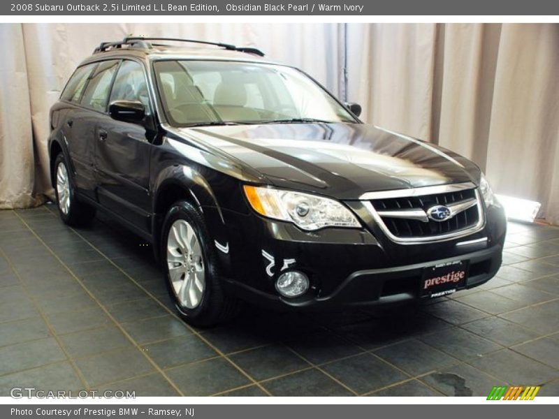 Obsidian Black Pearl / Warm Ivory 2008 Subaru Outback 2.5i Limited L.L.Bean Edition