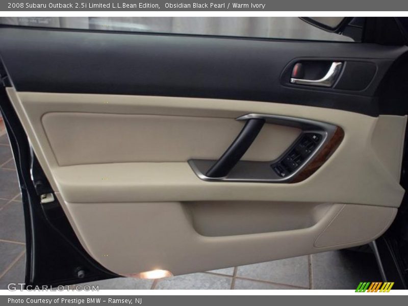 Obsidian Black Pearl / Warm Ivory 2008 Subaru Outback 2.5i Limited L.L.Bean Edition